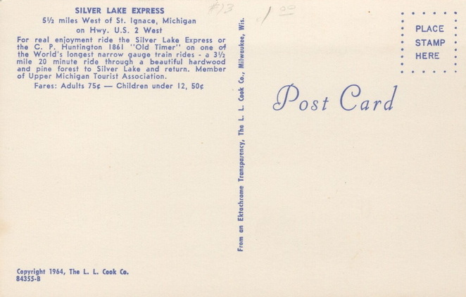 Silver Lake Express - Old Postcard